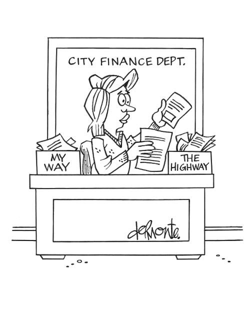 City Finance Dept: My Way/The Highway