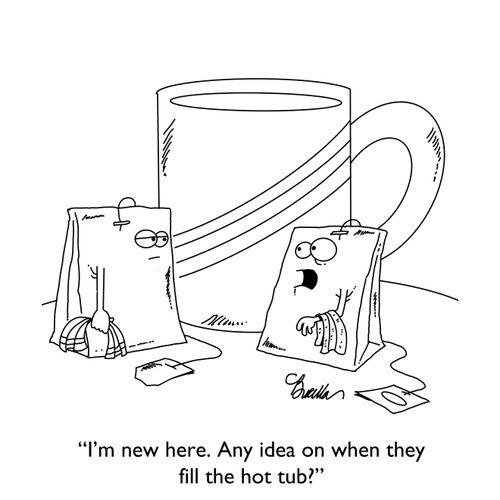 "I'm new here. Any idea on when they fill the hot tub?"