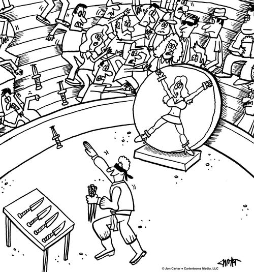 Dagger Throwing Act Goes Wrong