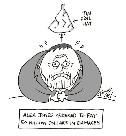 Alex Jones ordered to pay 50 million dollars in damages."