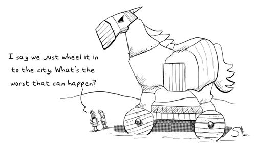 "I say we just wheel it into the city. What's the worst that can happen?""