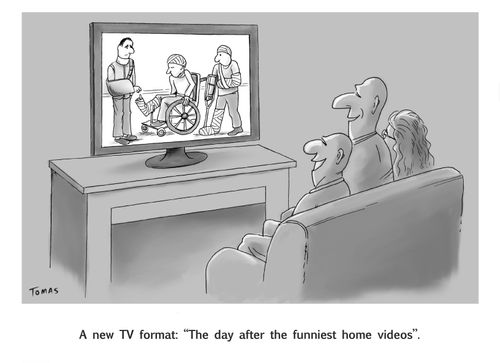 A new TV format: "The day after the funniest home videos".