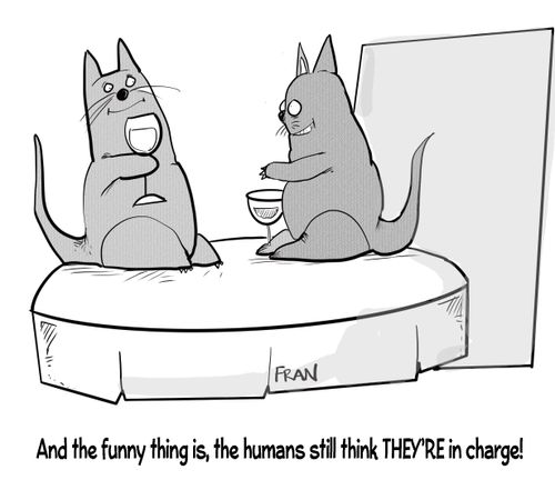 "And the funny thing is, the humans still think THEY'RE in charge."