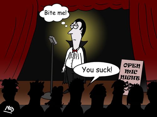 Dracula at Open Mic Night