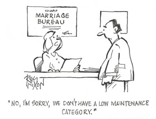"No, I'm sorry, we don't have a low maintenance category."
