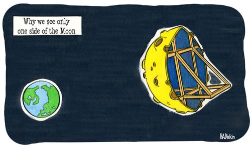 Why we only see one side of the moon