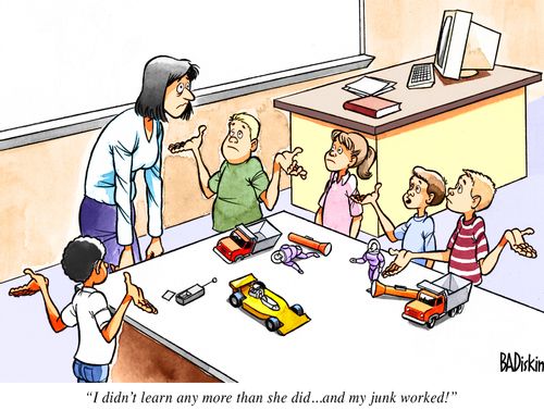 "I didn't learn any more than she did...and my junk worked!"