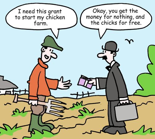 "I need this grant to start my chicken farm."