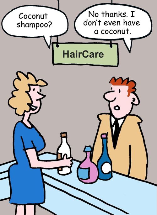 "Coconut shampoo?"