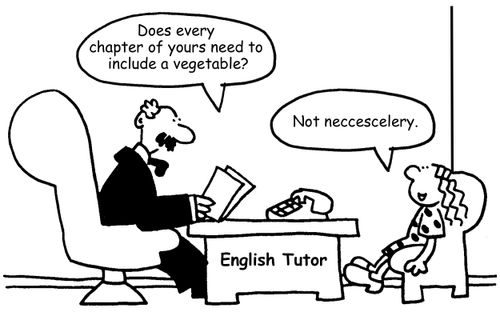 "Does every chapter of yours need to include a vegetable?"