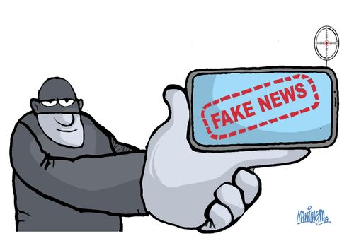 Burglar using fake news as his weapon of choice.