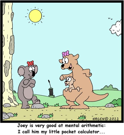 "Joey is very good at mental arithmetic: I call him little pocket calculator..."