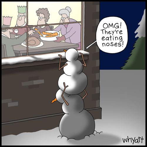 "OMG! They're eating noses!"