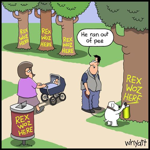 "He ran out of pee."