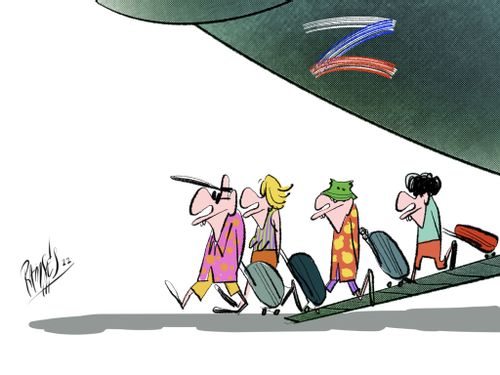 Russians leave Russia 