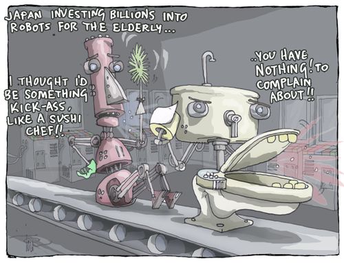 Japan investing billions into robots for the elderly...