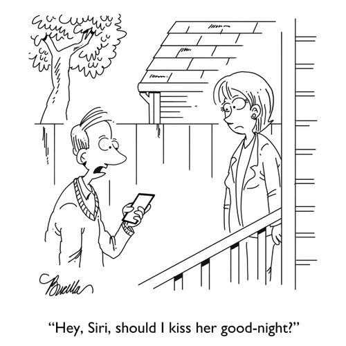 "Hey, Siri, should I kiss her good-night?"