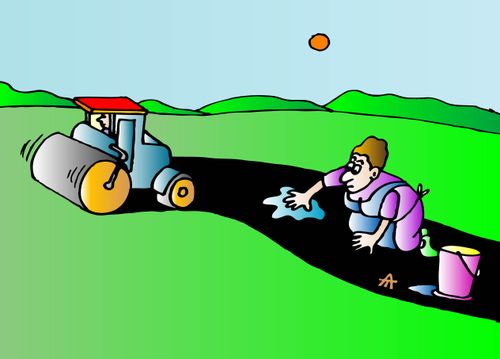 Cleaning a new road