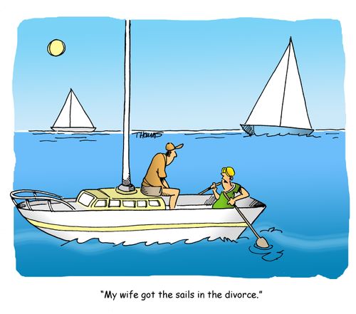 "My wife got the sails in the divorce."