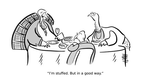 "I'm stuffed. But in a good way."