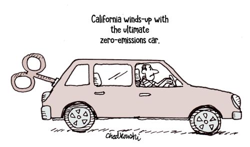 California winds-up with the ultimate zero-emissions car.