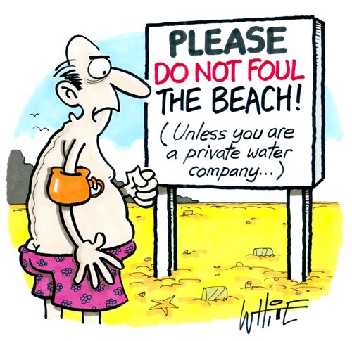 Please DO NOT FOUL THE BEACH....(Unless you are a private water company...)