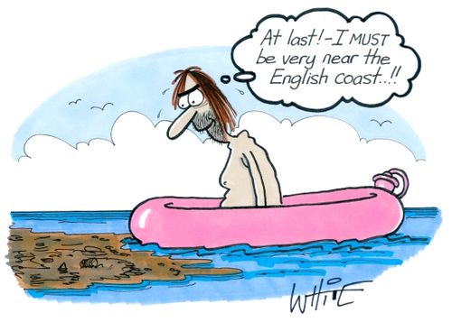 "At last! - I must be very near the English coast...!!!"