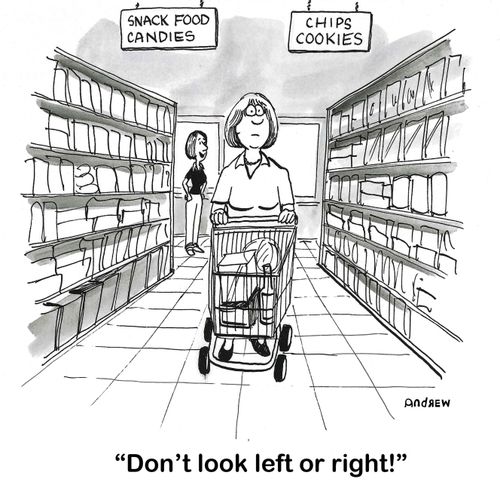 "Don't look left or right!"