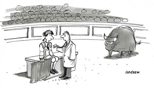 Doctor treating a bullfighter in a bullring.