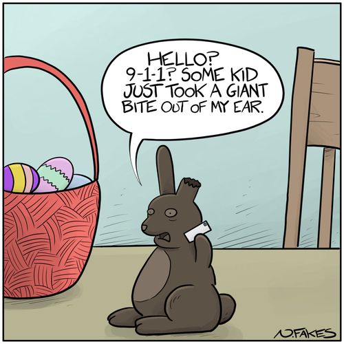 "Hello? 9-1-1? Some kid just took a giant bite out of my ear."