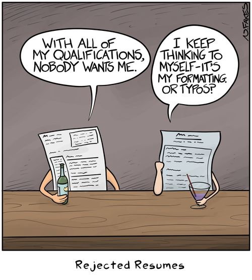 Rejected resumes.