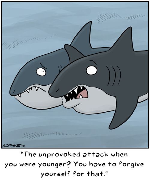"The unprovoked attack when you were younger? You have to forgive yourself for that." 