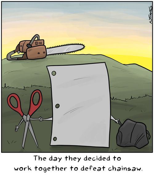 The day they decided to work together to defeat chainsaw.