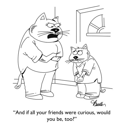 "And if all your friends were curious, would you be, too?"