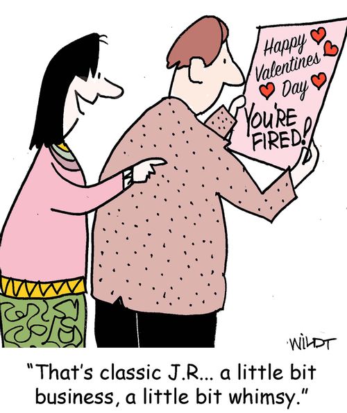 "That's classic J.R. . . .a little bit business, a little bit whimsy."