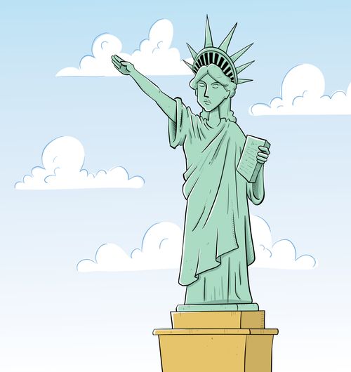 Statue of Liberty - Nazi salute