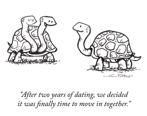 "After two years of dating, we decided it was finally time to move in together."