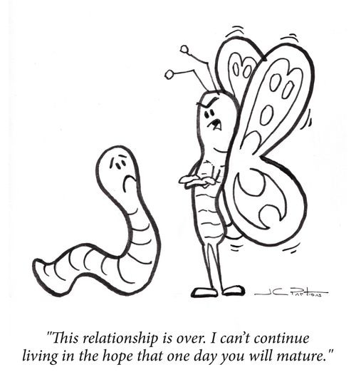 "This relationship is over. I can't continue living in the hope that one day you will mature."