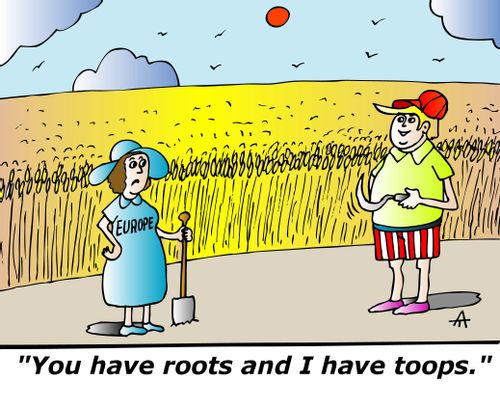 "You have roots and I have troops."
