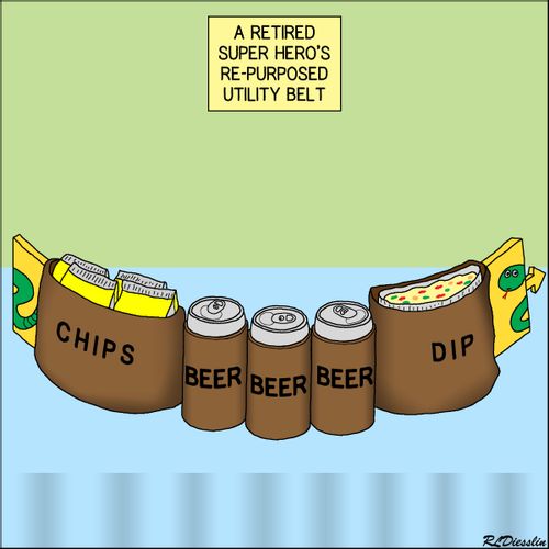"A retired superhero's re-purposed utility belt"