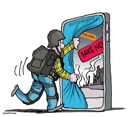 Violent fake news on the Internet
