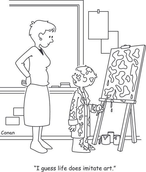 "I guess life does imitate art."