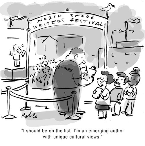 "I should be on the list. I'm an emerging author with unique cultural views."