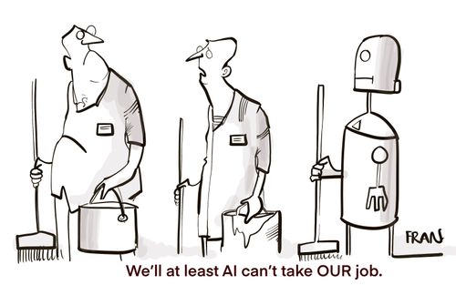 "We'll at least AI can't take our job."
