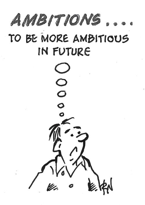 "Ambitions... to be more ambitious in future."
