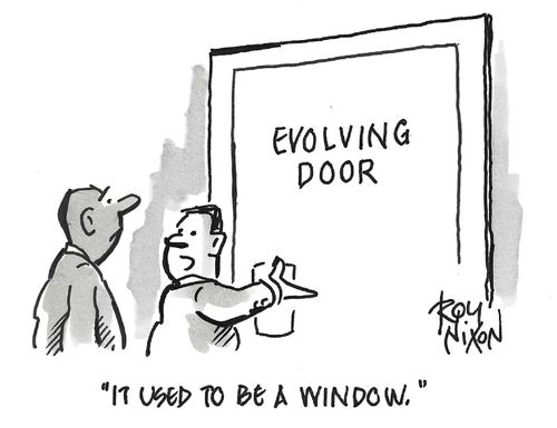 "It used to be a window."
