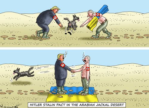 "Hitler Stalin pact in the Arabian jackal desert"