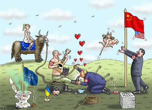 Donald Trump Polishing Vladimir Putin's Boots