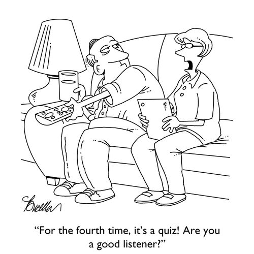 "For the fourth time, it's a quiz! Are you a good listener?"