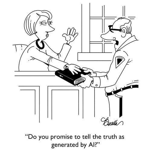 "Do you promise to tell the truth as generated by AI?"